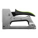 A Surebonder light-duty staple gun with a green handle.