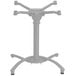 Grosfillex US809009 Silver Gray Aluminum Tilt Top Outdoor Table Base