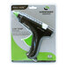 A black Surebonder low-temperature glue gun in a package.