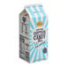 A blue and white striped carton of Great Western Blue Raspberry Cotton Candy Floss Sugar.