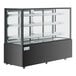 A Avantco refrigerated bakery display case with glass shelves.