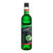 A bottle of DaVinci Gourmet Classic Green Apple Fruit Syrup with green liquid inside.