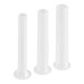 A Backyard Pro white plastic stuffing tube set with three tubes.