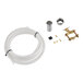 A white tube with metal fittings for a Regency Dipper Well Installation Kit.