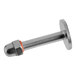 A close-up of a stainless steel screw for a Backyard Pro meat grinder with an orange tip.