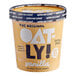 A white container of Oatly vanilla oat milk ice cream.