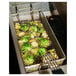 Brussels sprouts being fried in Zero Acre All-Purpose Cooking Oil