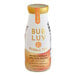 A white and orange Bubluv Passionfruit Oolong Guava Bubble Tea bottle with gold text.