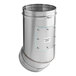 A stainless steel 18" 45 degree elbow with access panel for grease ducts.