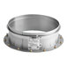 A NAKS stainless steel grease duct with a circular metal hood adapter and screws.