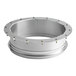 A NAKS stainless steel hood adapter ring with holes.