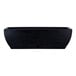 A black rectangular Floridis Amsterdam planter with a black base.