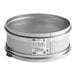 A round silver stainless steel flange collar adapter with a white label.