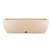 A rectangular beige planter with a white background.