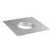 A silver square NAKS fan plate adapter with a hole in the center.