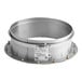 A NAKS stainless steel single-wall grease duct with a white metal circular hood adapter.