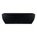 A Floridis Amsterdam rectangular black planter box on a black base.