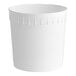 A 2.5 gallon white HDPE bucket with a lid.