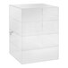 A clear acrylic 4-shelf locking countertop display case.