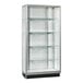 A 36" x 20" x 72" glass display showcase with shelves and sliding glass doors.