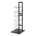 A black steel 6-tier countertop hat display rack.