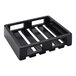 An American Metalcraft espresso wood crate with four compartments.