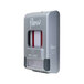 An Aunt Flow wall-mount sanitary napkin dispenser in chrome.