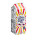A white Great Western carton of apple cotton candy floss sugar with red and yellow stripes.