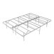 A Rize Home silver steel metal bed base with four legs.