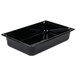 A Vollrath black rectangular plastic food pan.