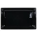 A black plastic tray with a black rectangular shape.