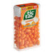 A box of TIC TAC Orange Mints with orange candies inside.