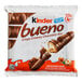 A box of 8 individually wrapped KINDER Bueno hazelnut milk chocolate bars.