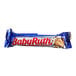 A close-up of a BABY RUTH candy bar in a blue wrapper.