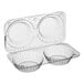 A Polar Pak clear plastic hinged container with two cupcake trays.