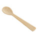 A Bambu disposable bamboo tasting spoon with a handle.