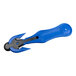 A close-up of a blue and black Encore Packaging T-Style Rotary Cutter.