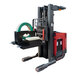 An Encore Packaging strapping dispenser attached to a forklift.