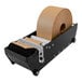 A black Encore Packaging Kraft Paper Tape roll holder with a roll of brown tape.