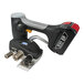 An Encore Packaging black and silver battery-powered tensioner with cutter for strapping.
