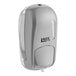 A grey Lavex Pro foam soap dispenser with a silver finish.