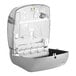 A white and silver Lavex Pro Titanium automatic paper towel dispenser with a clear cover.