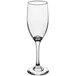 An Acopa clear flute wine glass with a stem.