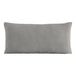 A grey rectangular Berkshire Hospitality knit2fit throw pillow.