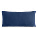 A blue rectangular Berkshire Hospitality knit2fit throw pillow.