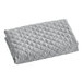 A grey diamond quilted pillow sham.