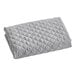 A grey pillow sham with diamond quilt pattern.