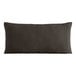 A black knit throw pillow with a dark gray diamond pattern.
