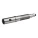 A metal planetary shaft with a black cap.