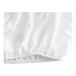 A white quilted fabric mattress pad.